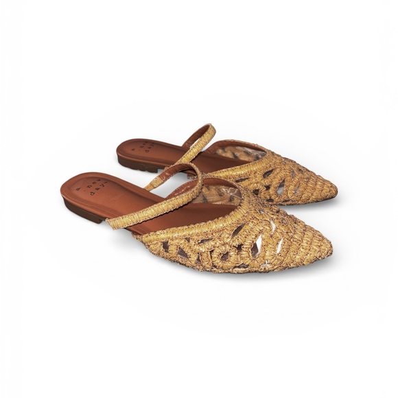 a new day Shoes - a new day Gold Woven Flats